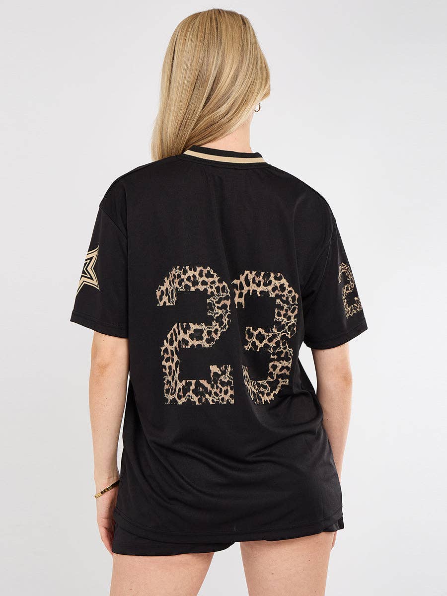 AX Labels - Wholesale Top & Short Set (NOT Loungewear) - Women's - Leopard Print 23 T-Shirt With Shorts Co-ord63