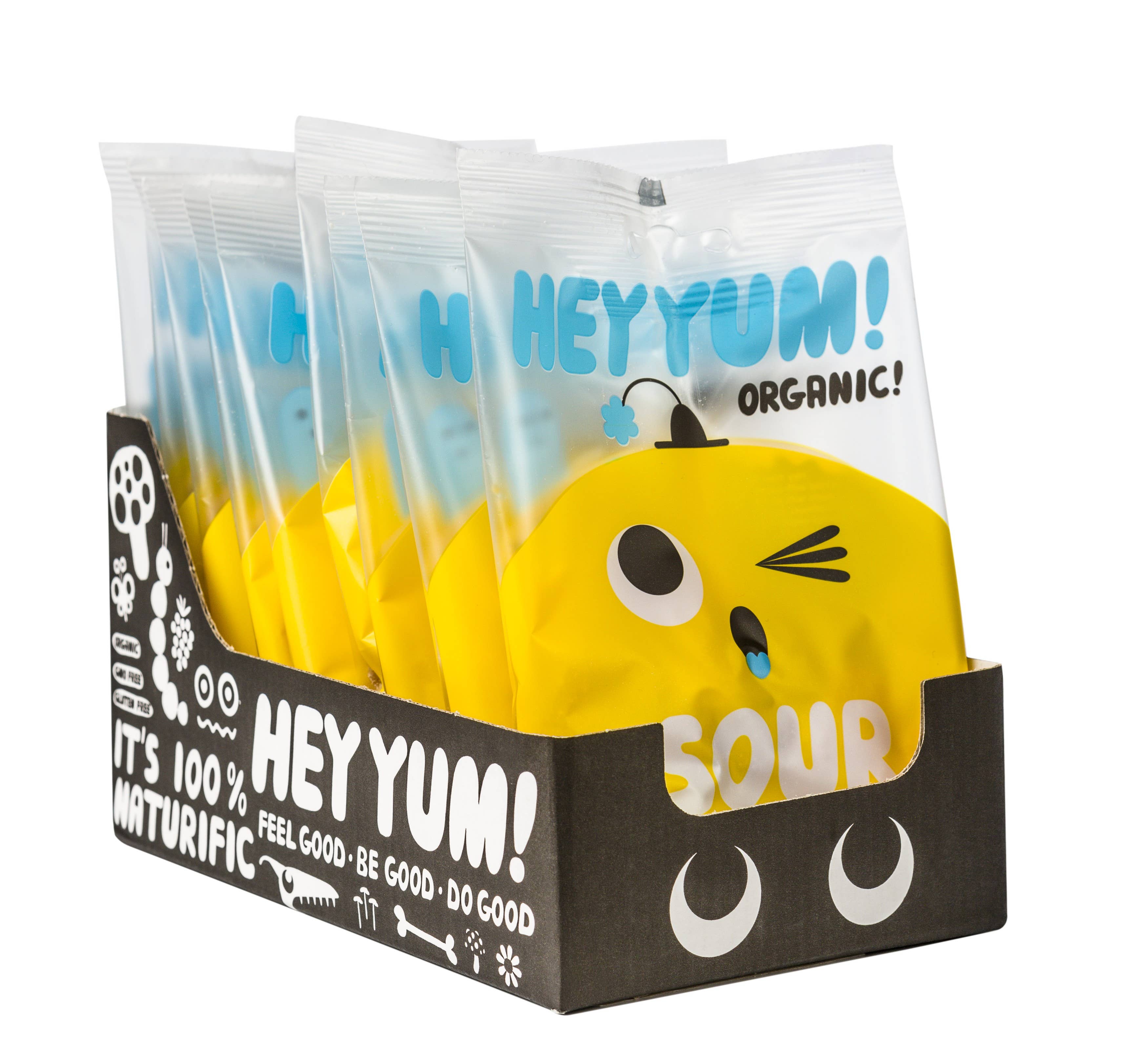 HEY YUM! - Wholesale Gummy - HEY YUM! Sour Flower - Biologische zure fruithardgums, 100 g1