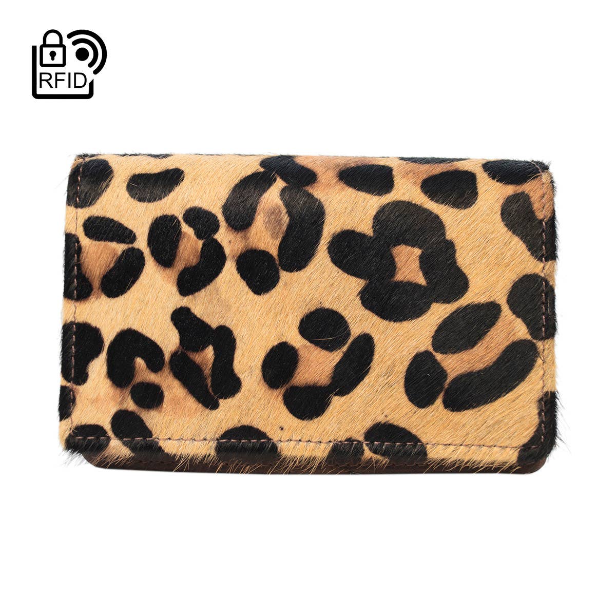 Arrigo - Wholesale Wallet - Women's - Dark Brown Leather Ladies Wallet - Animal Print - Arrigo5