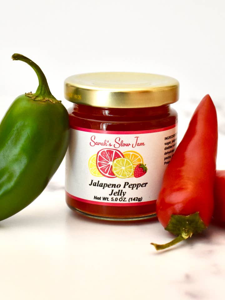Jalapeño Pepper Jelly Mini Jar for wholesale by Sarah's Slow Jam