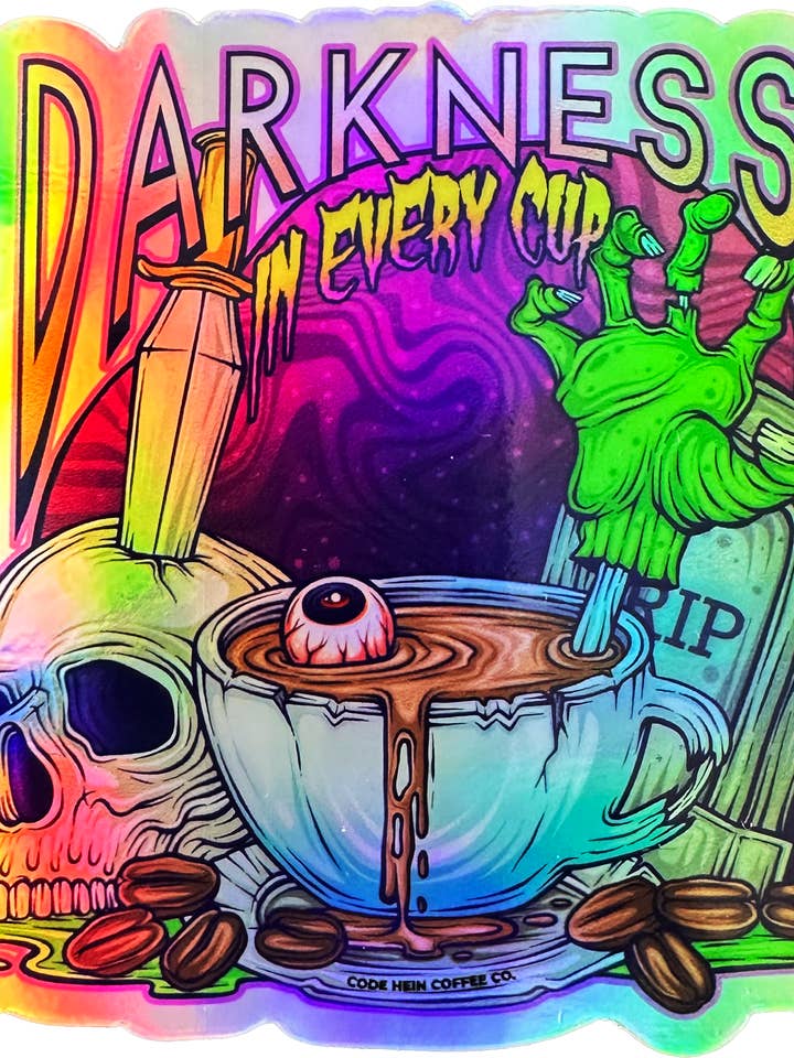 Det finns något i ditt kaffeholografiska klistermärke för wholesale av Code Hein Coffee Co.