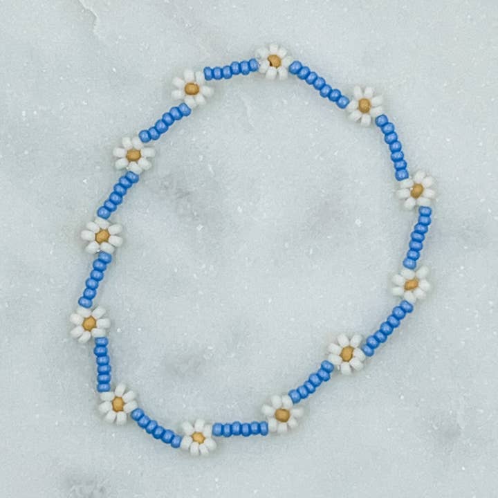 Bryn Daisy armband/fotlänk för wholesale av Dainty Daisy Bead Co.