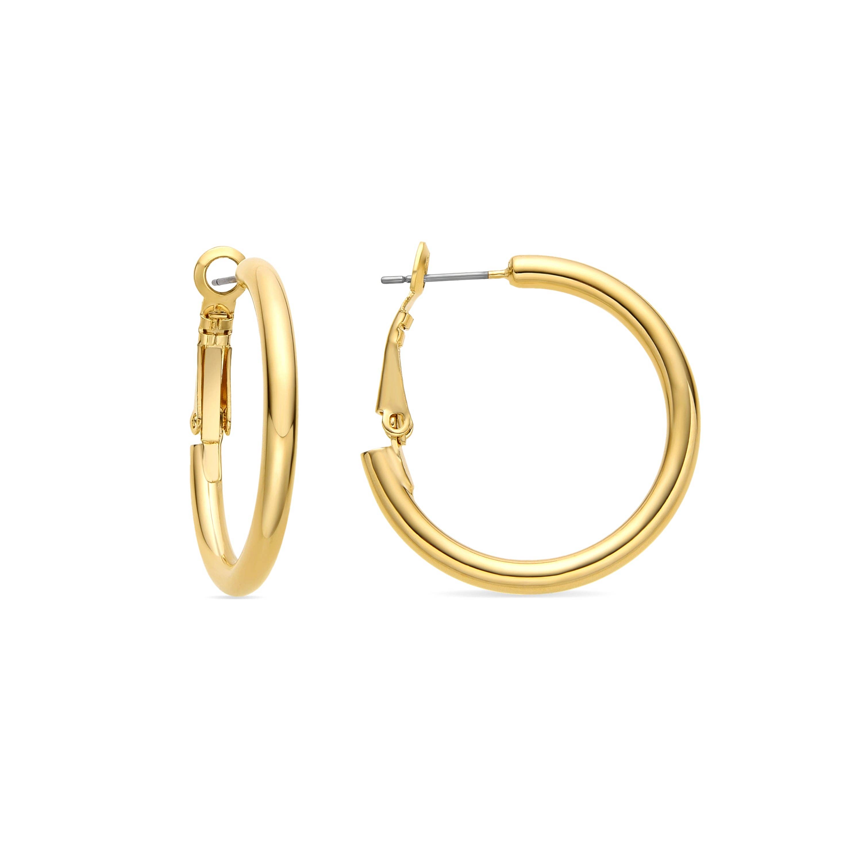 Luxenter - Wholesale Hoop Earrings - Pendientes acabados en oro amarillo de 18k - Sadro0