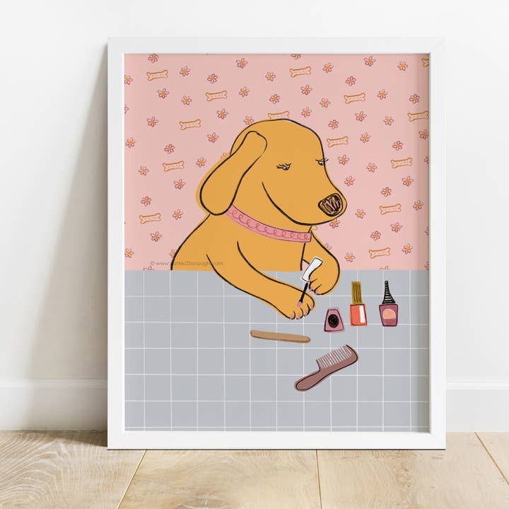 Spa Day wall art print for wholesale by Whimsy Studios
