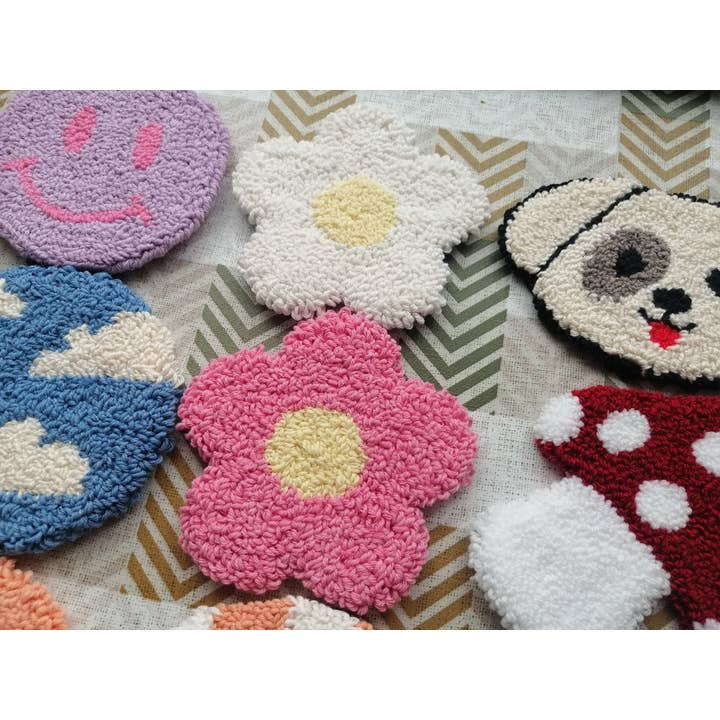 despinacrafting - Wholesale Coasters - Tufted Mug Rug Coaster, Punch Needle Coffee Coaster3