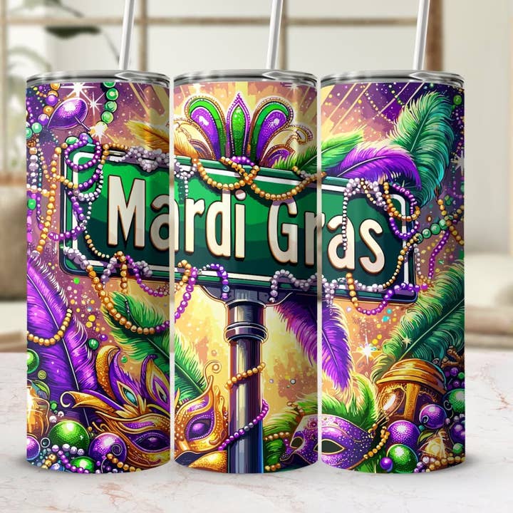 Mardi Gras Straßenschild Becher für den Großhandel von Bayou Born