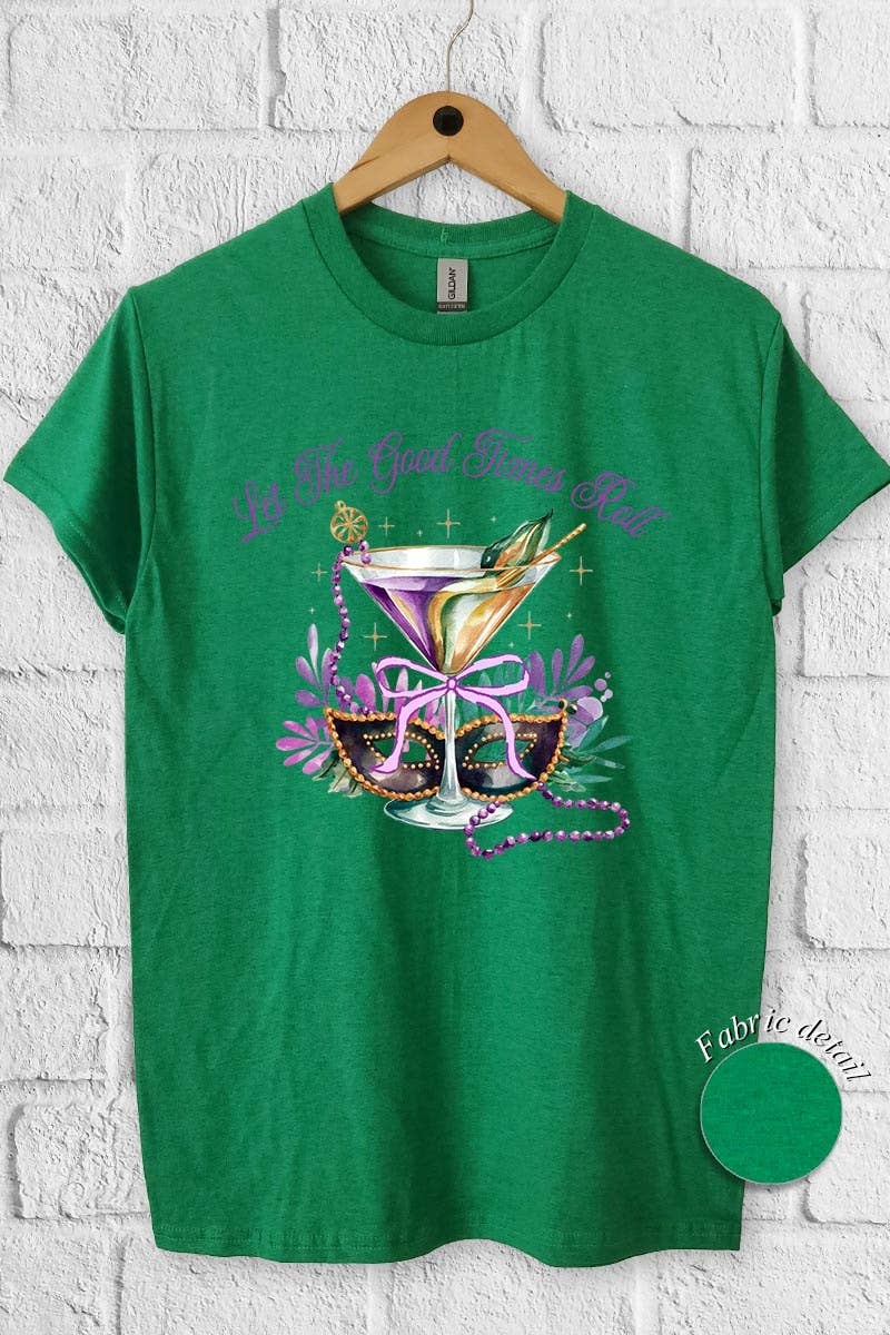COLORBEAR - Wholesale T-Shirt (Graphic) - Women's - Festive Mardi Gras Graphic Heavy Cotton Tee0