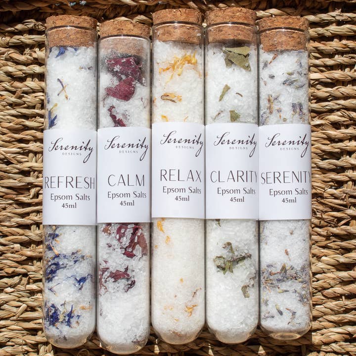 Bath Salt Test Tubes for wholesale by Serenity Designs