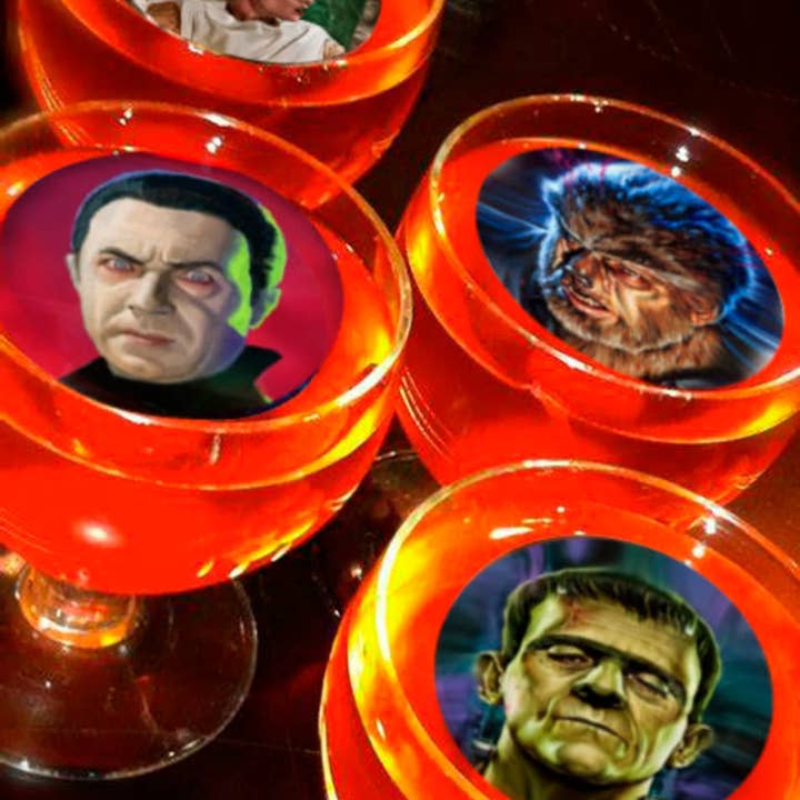 Halloween Movie Monsters, Edible Drink Toppers Party Decor for wholesale by Homespun Parties