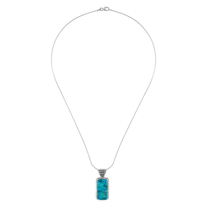 Sarcelle Pendentif Silpada Bright Seas, turquoise et argent sterling en vente sur Faire7