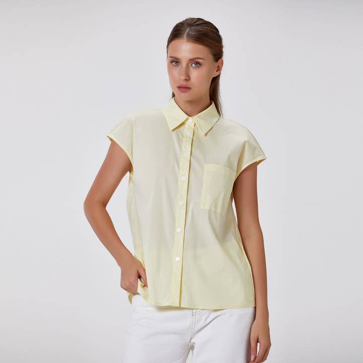 Classic short-sleeve blouse for wholesale by Smart and Joy