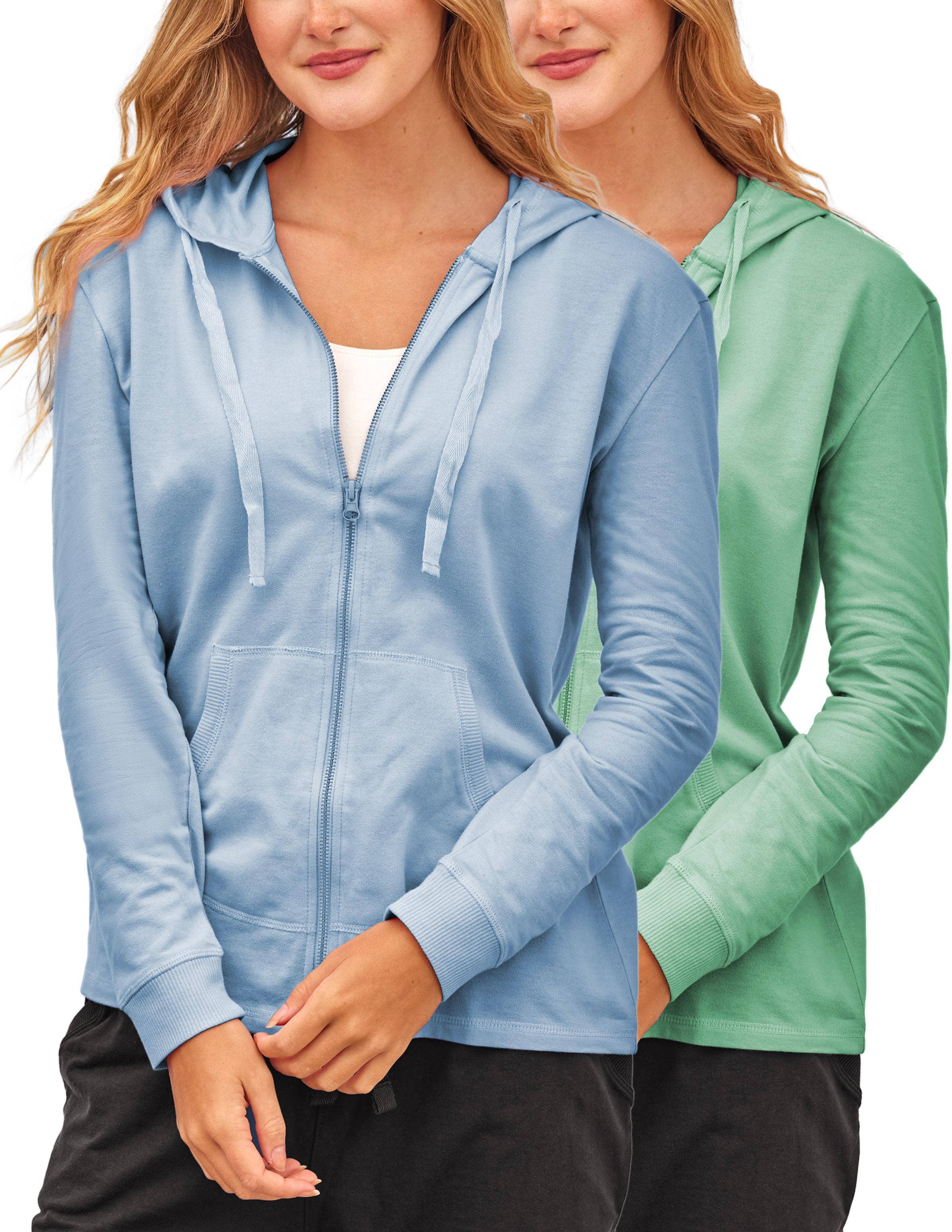 I-Wear Brands - Wholesale Hoodie - Women's - 2 Pack Women's French Terry Full-Zip Hoodie0