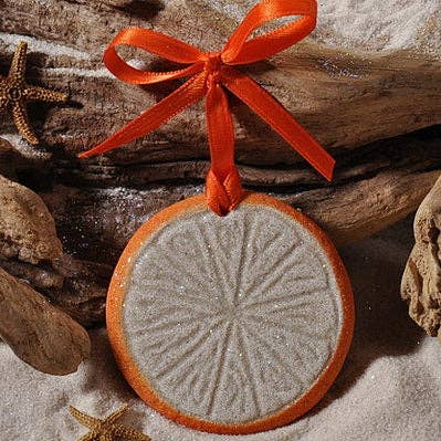 Orange Slice Sand Ornament for wholesale by The Sand Store by Creative Artworks, Inc.