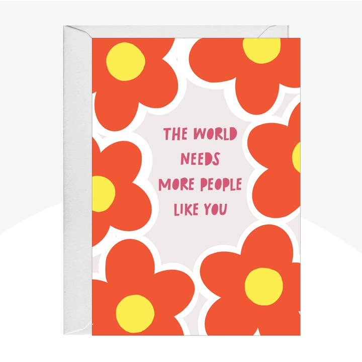 Tarjeta con estampado de neón More People Like You para venta al por mayor de Lottie Simpson