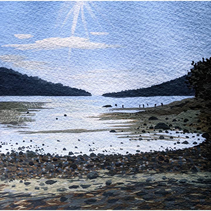 Nanoose Bay, Nanaimo, Vancouver Island | Landscape Art Print for wholesale by Hannah Raju Art