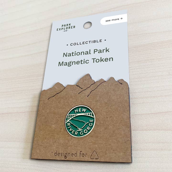 New River Gorge National Park Enamel Magnet for wholesale by Park Explorer Co.