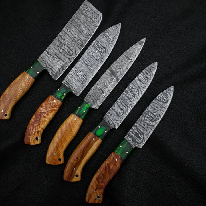 Bravohandicrafts - Wholesale Kitchen/Utility Knife - Handmade Damascus Steel Kitchen Chef Outdoor BBQ Knives.2