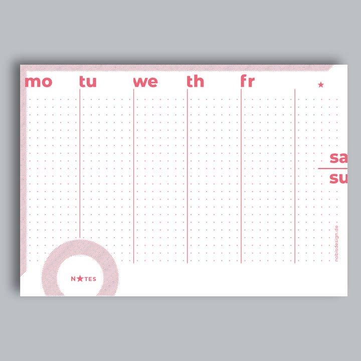 Planner Semanal A5 - Estilo Neon - Único Médio por atacado de nobis design