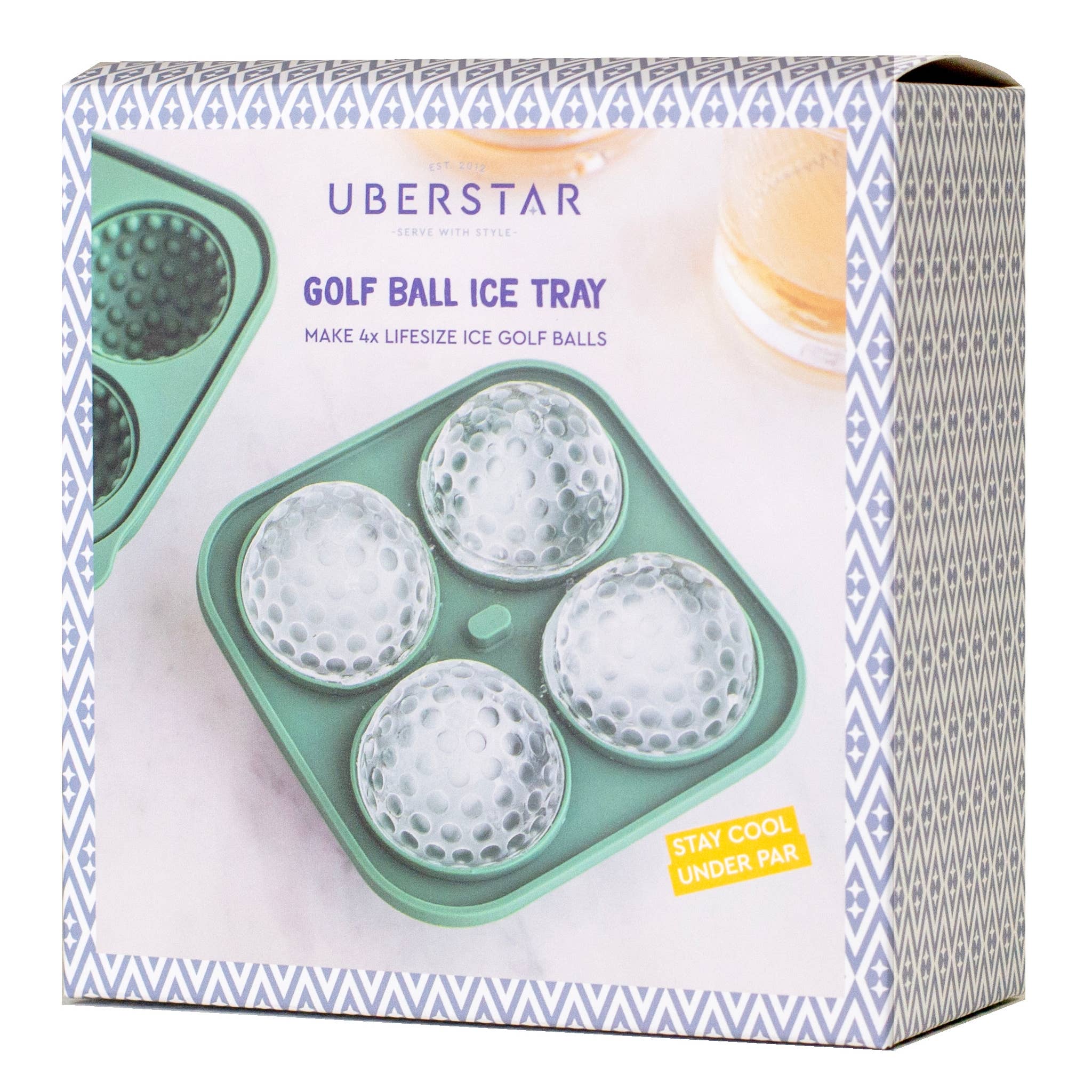 UBERSTAR - Vendita all'ingrosso Vassoi/stampi per ghiaccio - Vassoio per cubetti di ghiaccio a forma di pallina da golf in silicone per sport.8