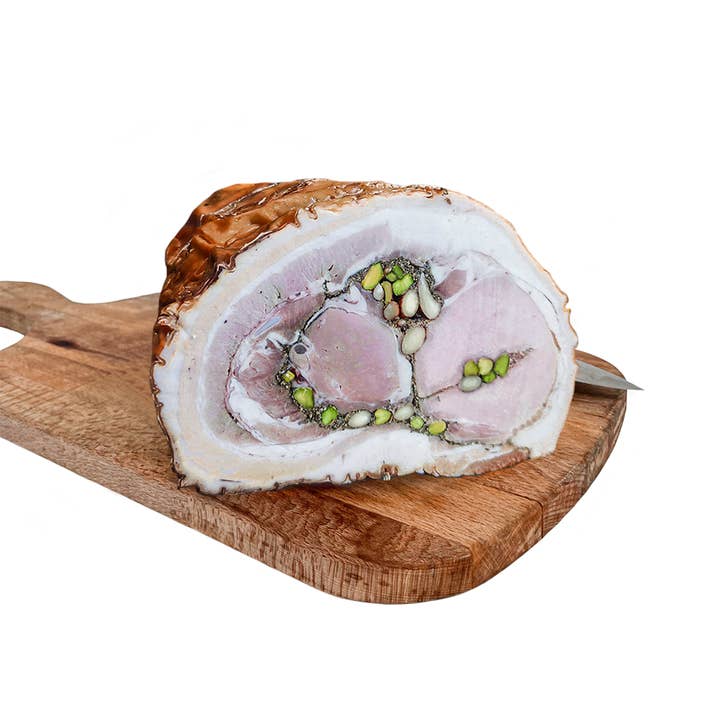 Porchetta with almonds and pistachios (4.8kg) for wholesale by OLIO DI SERRA