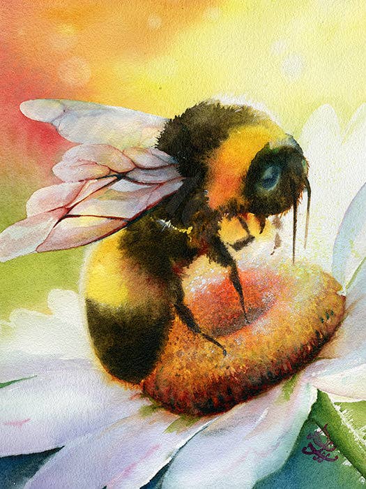 Bee Happy - Dream and Light Collection Print for wholesale by Dream In Watercolor