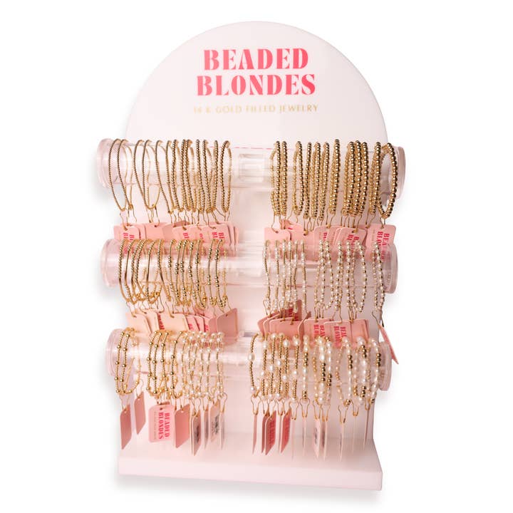 Beaded Blondes - Wholesale Jewelry Stand & Display - 3 Bar One Sided Display2
