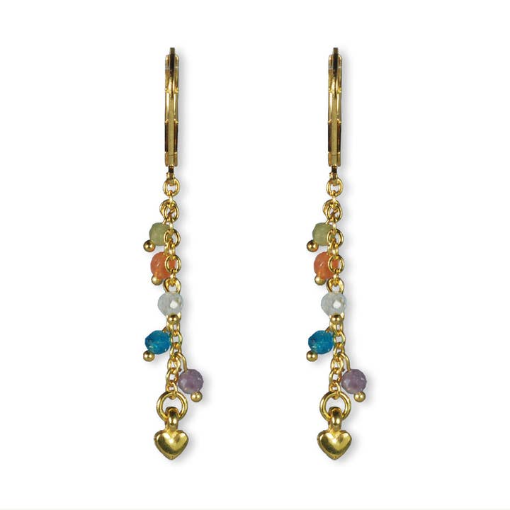 Jazu Jewellery - Wholesale Dangle Earrings - Nona earrings with semi-precious stones5