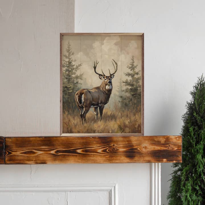 Kendrick Home - Wholesale Art Print - Whitetail Buck In Pines1