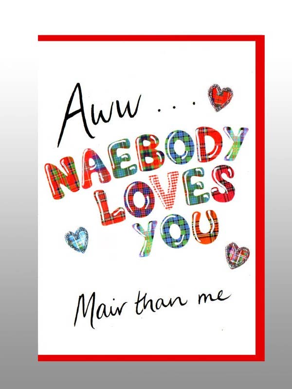 Lovey Dovey Naebody elsker dig kort WWLD06 for engroshandel hos Wee Wishes