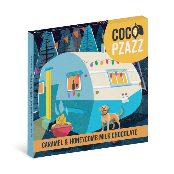 Rocket68 Caramel & Honeycomb Milk Chocolate Bar 80g for wholesale by Coco Pzazz