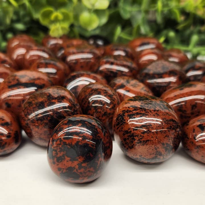 Meraki Gemstones - Wholesale Spiritual Stone/Crystal - Mahogany Obsidian Tumbled (1kg/2.2lbs.) Approx. 30-35mm1
