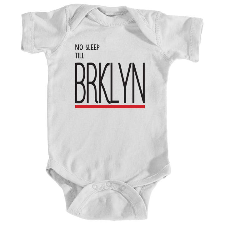 No Sleep Till Brooklyn Onesie for wholesale by Mini FLEX KIDS