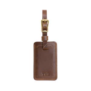 The Elsewhere Co  Leather Luggage Tag Nightfall Black – The