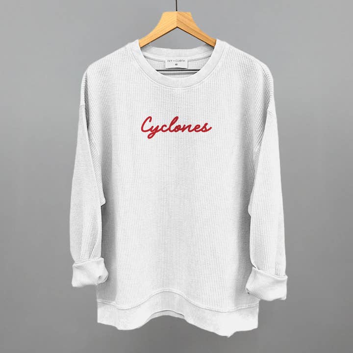 Ivy + Cloth - Wholesale Graphic Sweatshirt - Women's - Cyclones Script7