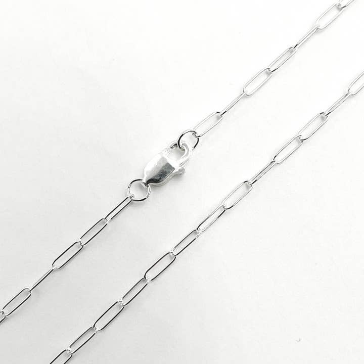 1606SSN. Halsband i sterlingsilver med slät gemkedja för wholesale av Jewels & Chains