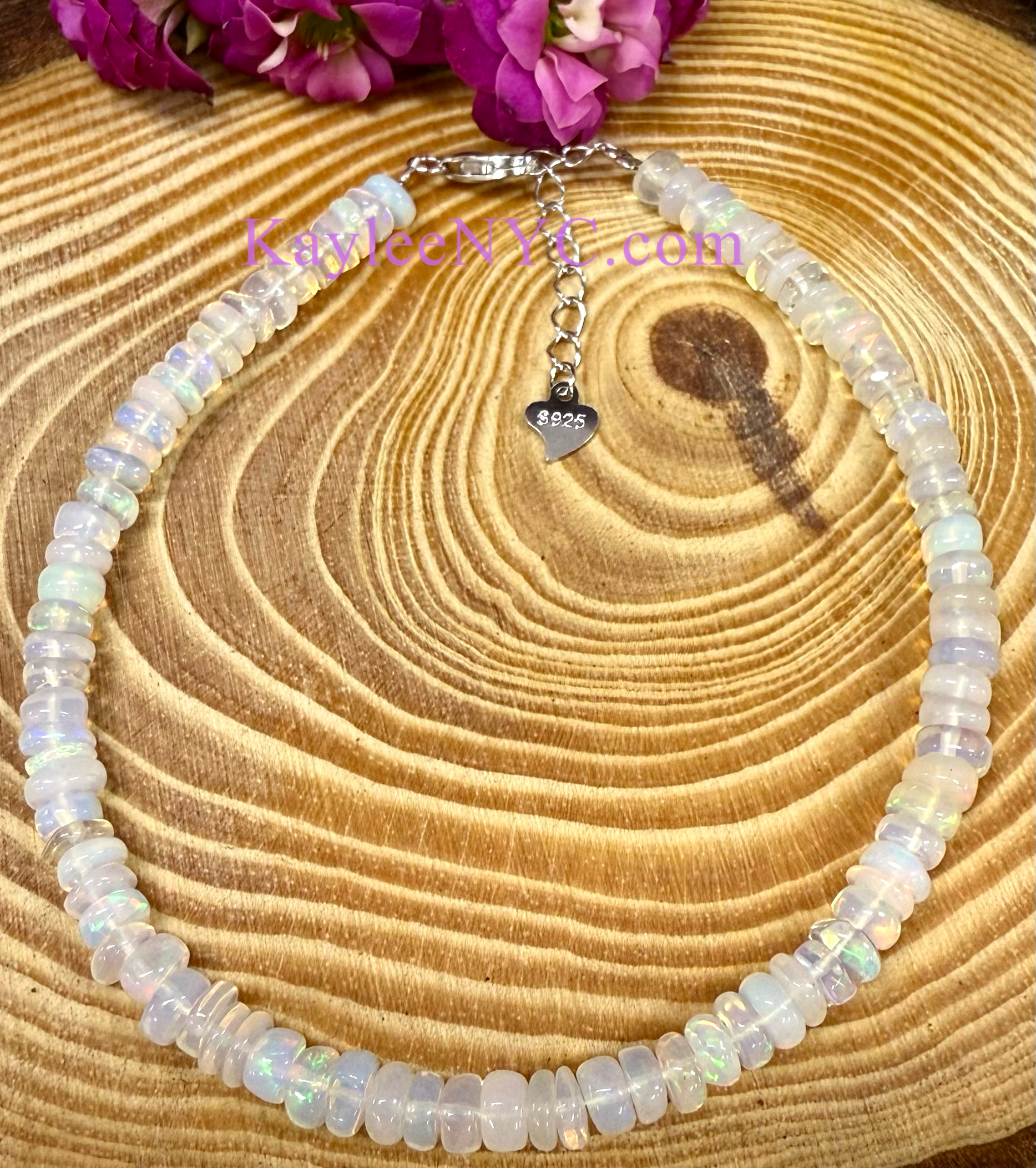 KayleeNYC – wholesale Pärlarmband – Naturligt etiopiskt opalarmband med 925 sterlingsilver7