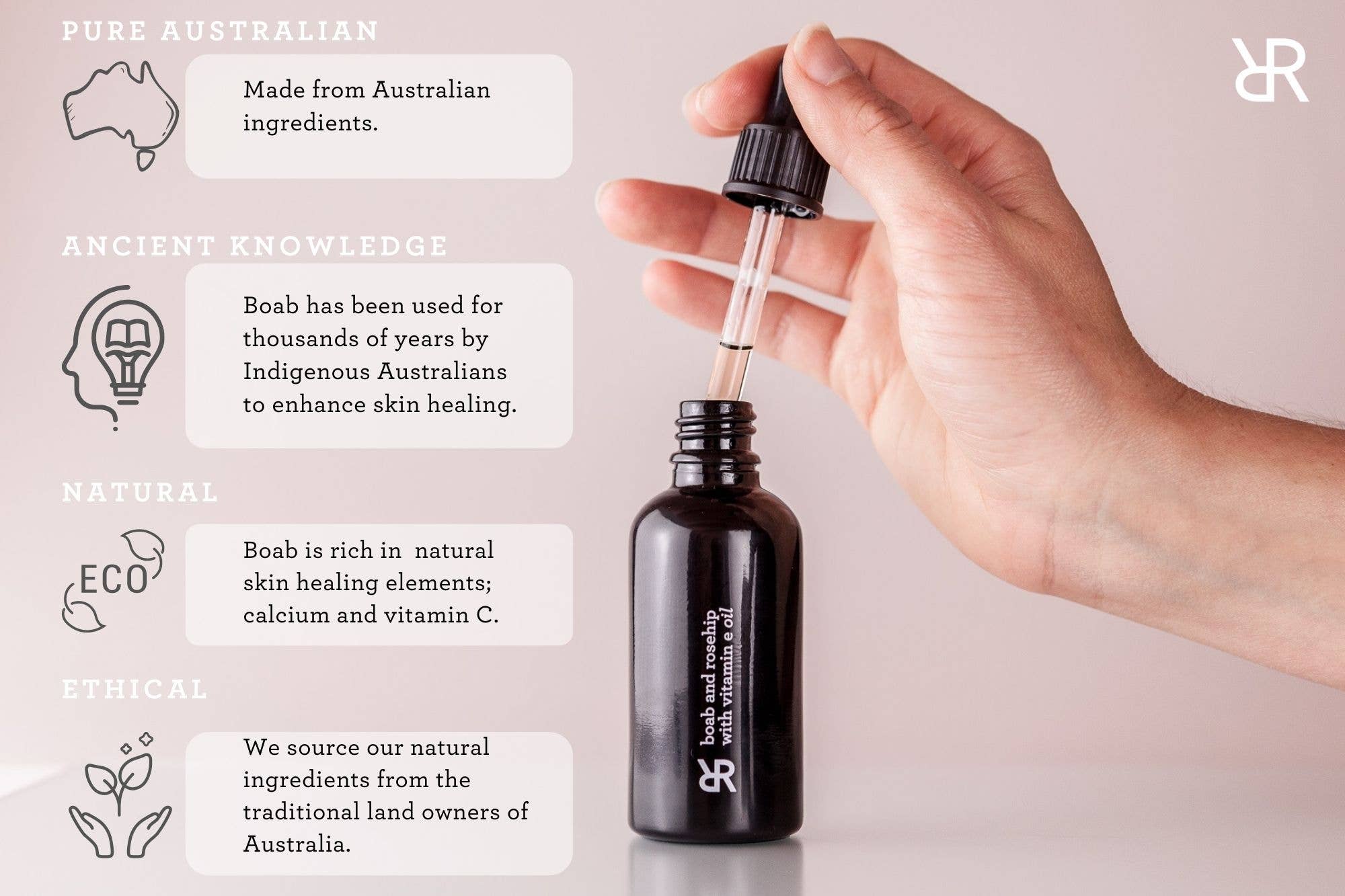 Rohr Remedy - Wholesale Facial Oil - Boab And Rosehip With Vitamin E Oil8