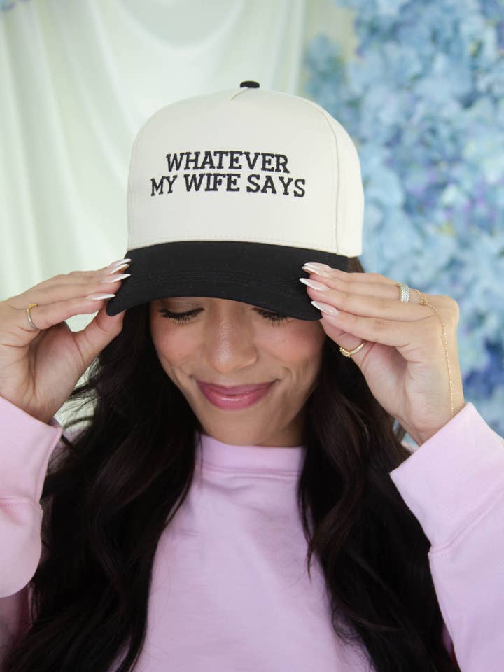 F+S: WHATEVER MY WIFE SAYS TRUCKER for wholesale by FRIDAY + SATURDAY