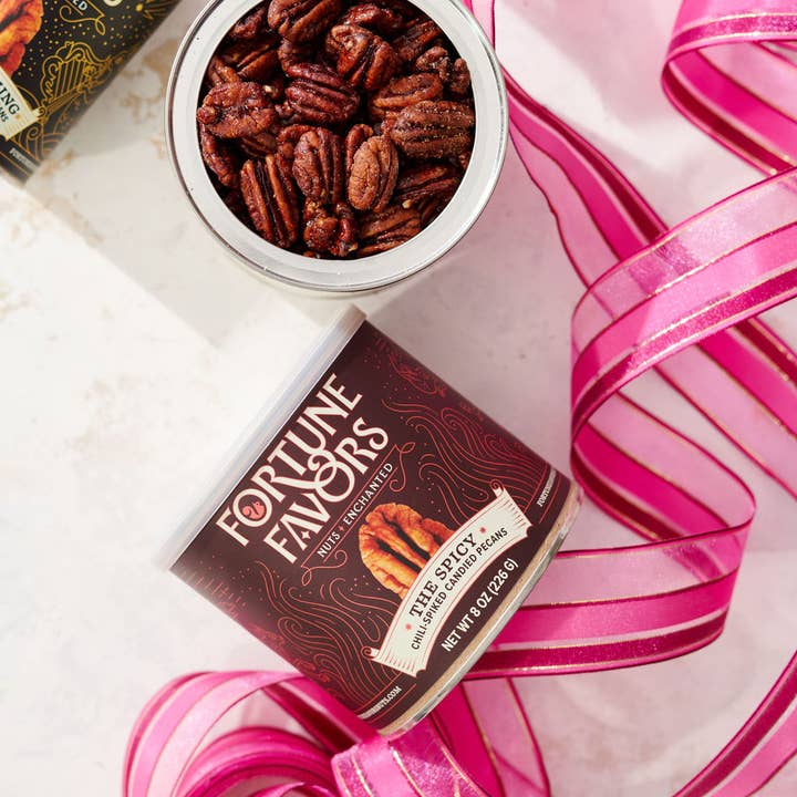 Fortune Favors - Wholesale Nuts - 8oz Fortune Favors The Spicy Candied Pecans5