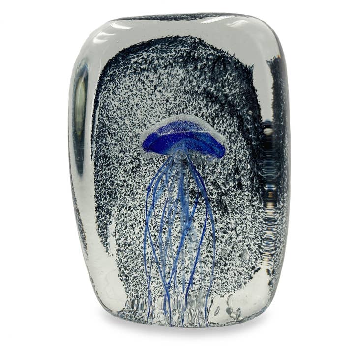 Blue Jellyfish in Ice Paperweight for wholesale by Bentley & Bo