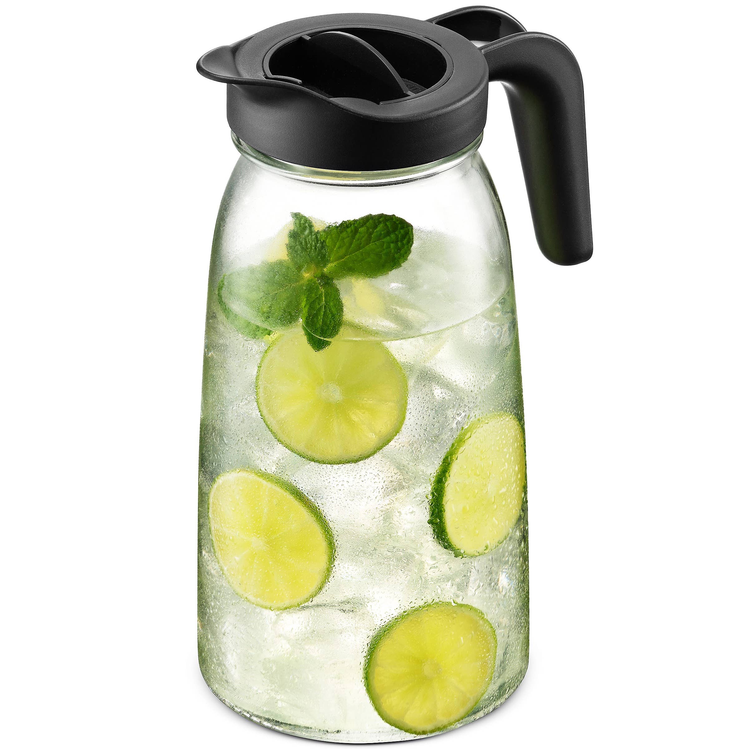 Alpine - Vente Pichets - Pichet en verre 4-en-1 avec infuseur à glace et fruits, avec couvercle11