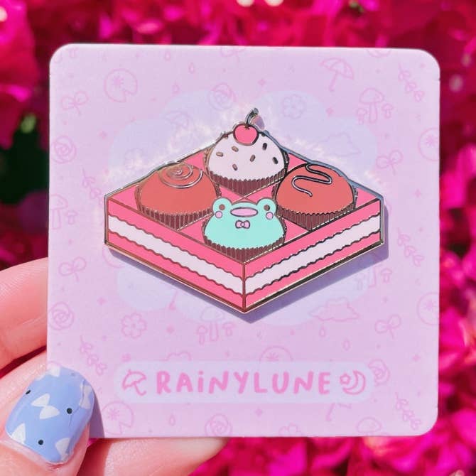 Box of Chocolates Frog Pin for wholesale by Rainylune