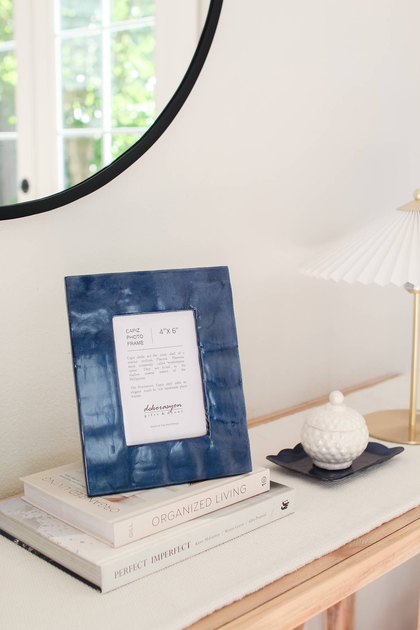 Dekorasyon Gifts  Decor - Wholesale Picture Frame - 4" x 6" Capiz Photo Frame (Blue)2