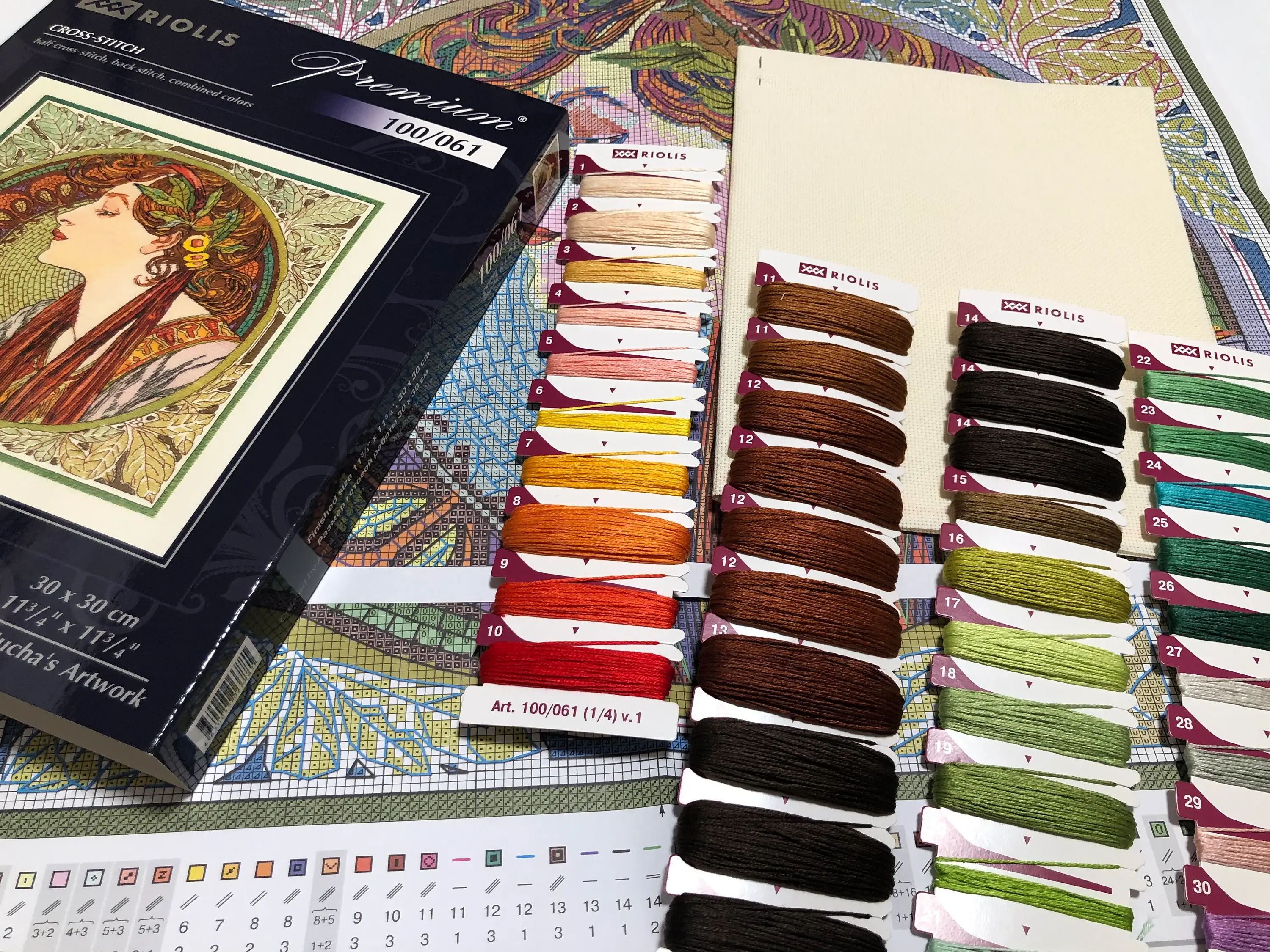 RIOLIS - Wholesale Embroidery/Cross Stitch Supplies - Cross Stitch Kit Riolis 100/061 Laurel After A. Mucha4