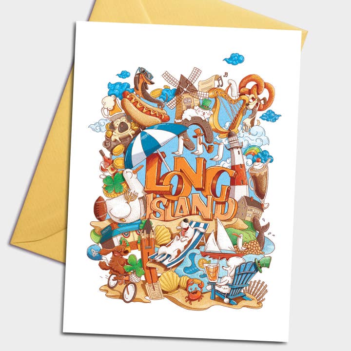 Carte de vœux Long Island pour la vente par Pomejoy