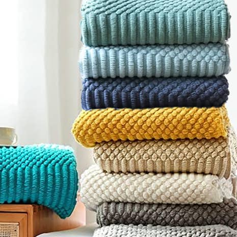 Fennco Styles - Wholesale Throw Blanket - Waffle Stripe 50x60 Inch Throw Blanket