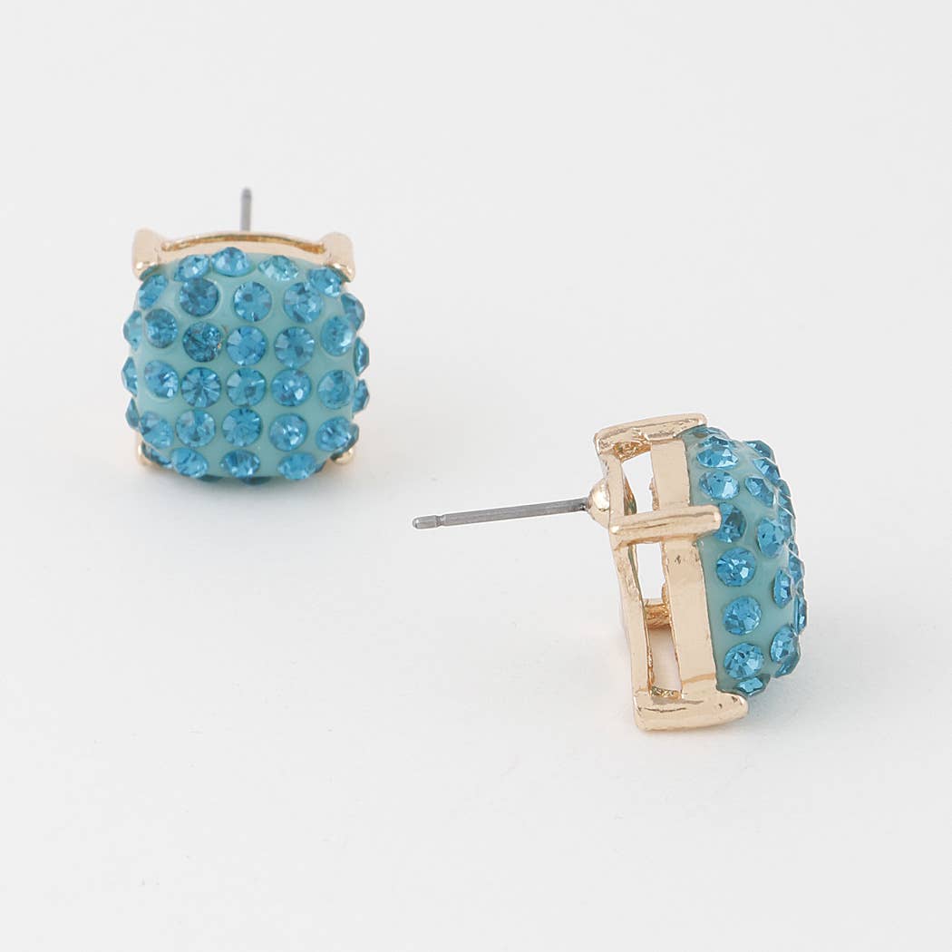 3AM BY H&D ACCESSORIES - Wholesale Stud/Post Earrings - Glitter Studded Cubic Earrings2