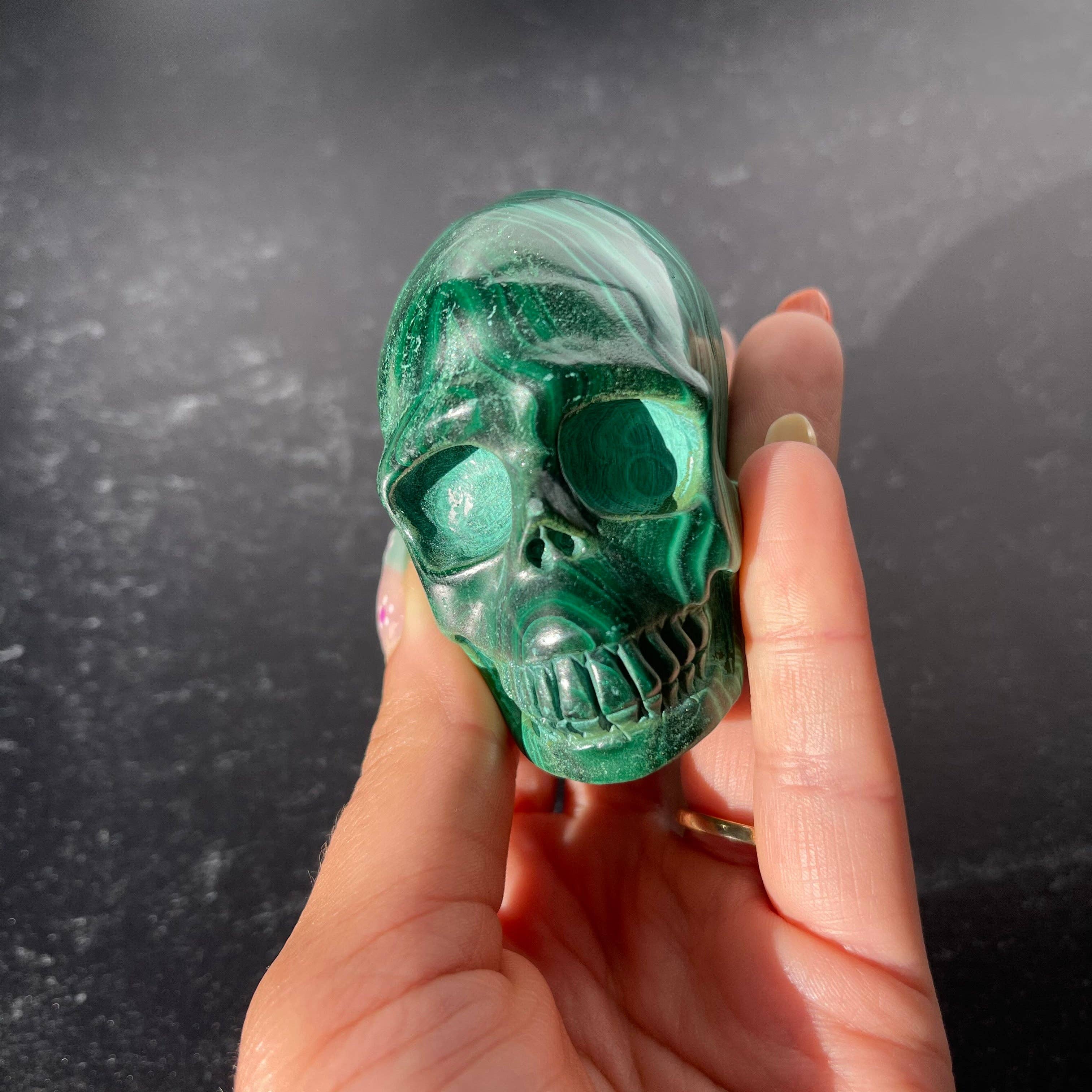 Good Juu Juu - Wholesale Spiritual Stone/Crystal - Malachite Skull Collection1