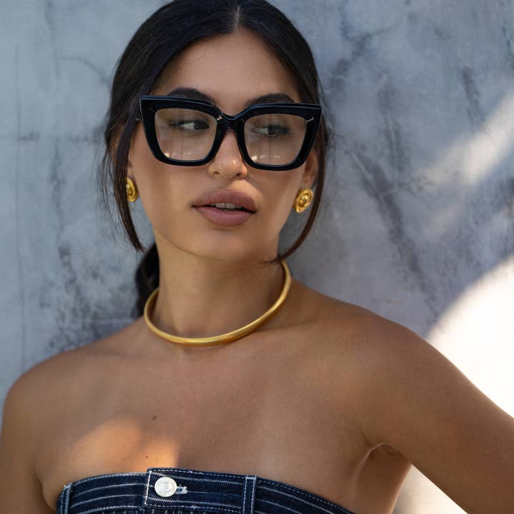 Black Portofino Blue Light Readers Reading Glasses Eyeglasses for wholesale on Faire1