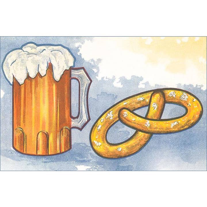 Postal BV-304 Jarra de Cerveza y Pretzel para venta al por mayor de Found Image Press